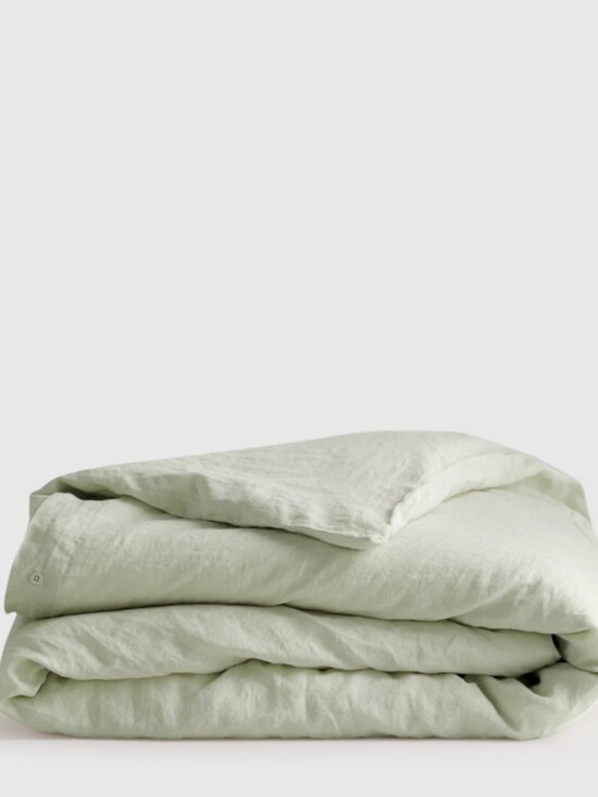 Quince Other - Quince European Linen Duvet Cover Set Light Green Twin